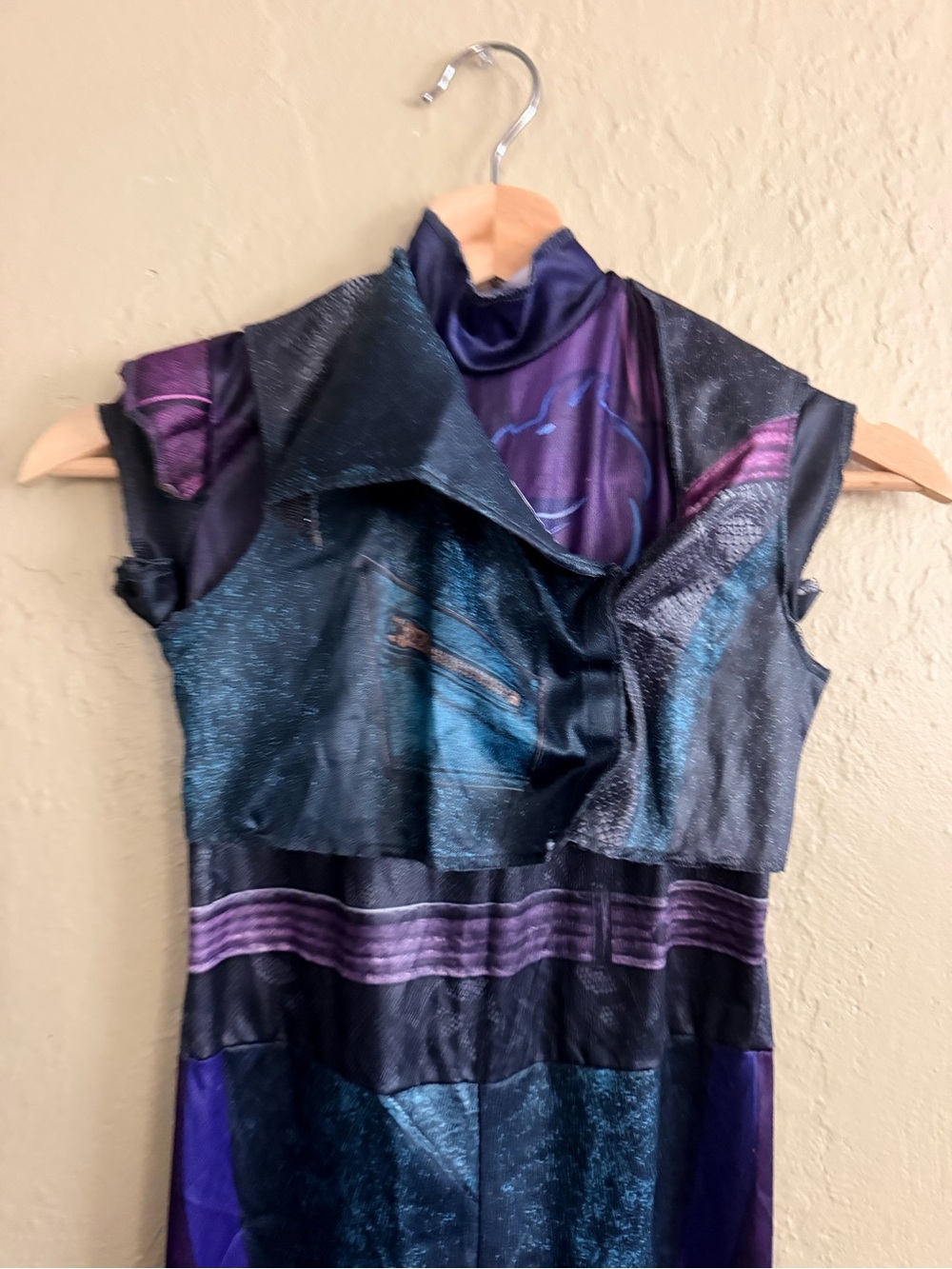 Disney Purple and Black Metallic-Look Sleeveless Jumpsuit Costume - Picture 2 of 5